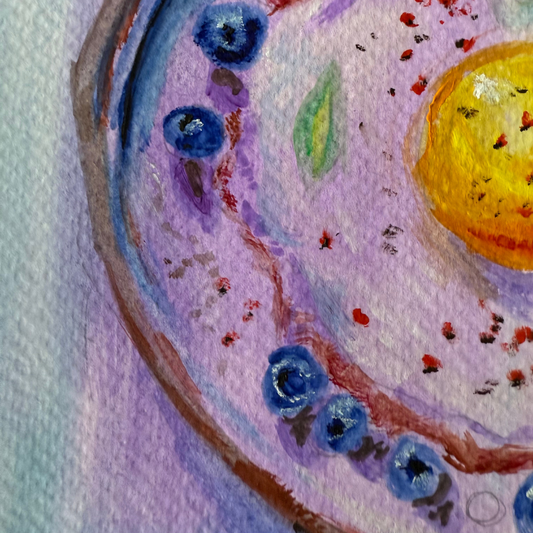 Lavender Morning - Original Gouache Painting