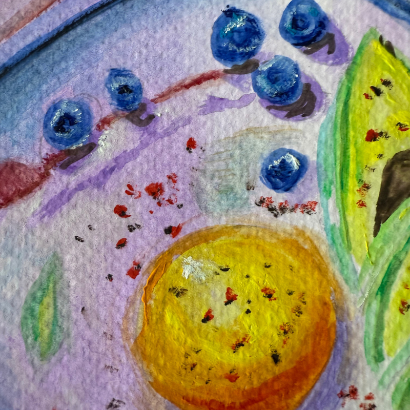 Lavender Morning - Original Gouache Painting