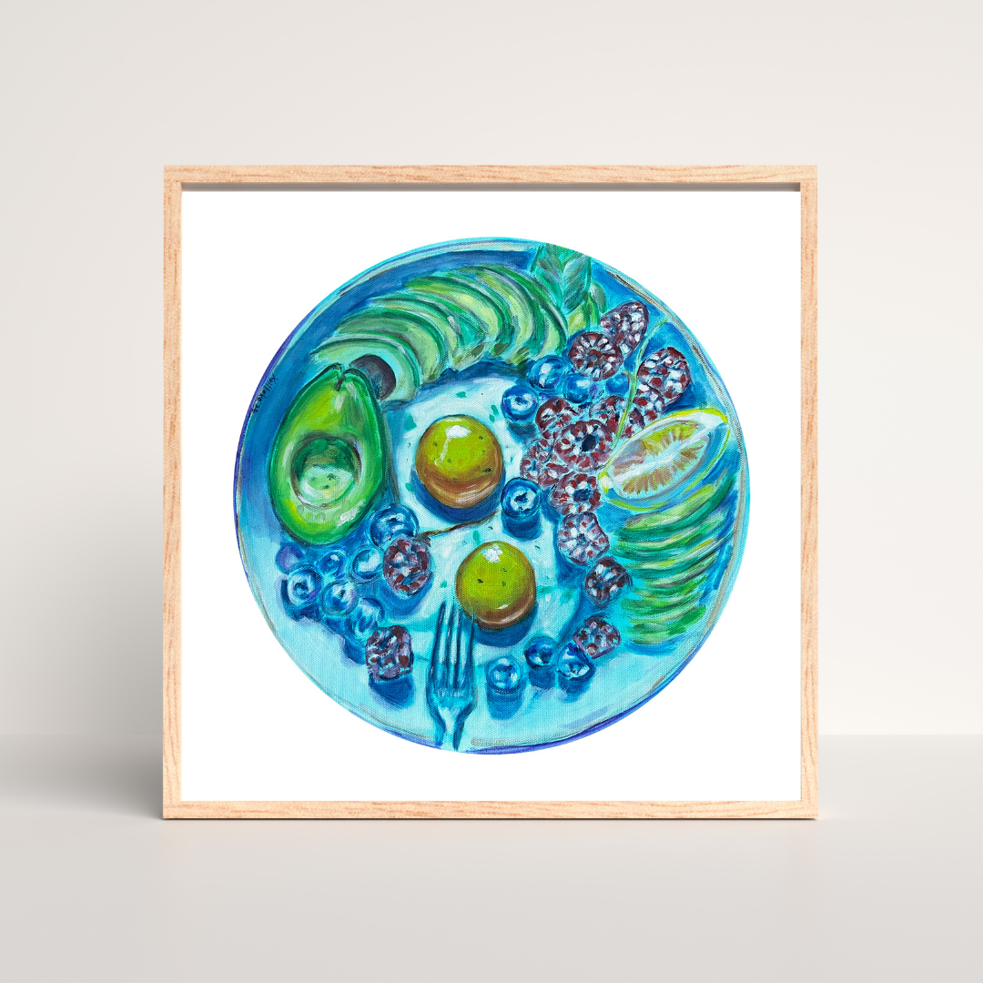 Breakfast for Two Limited Edition Art Print - 8x10 inch brunch scene by Vancouver artist Art by Krit