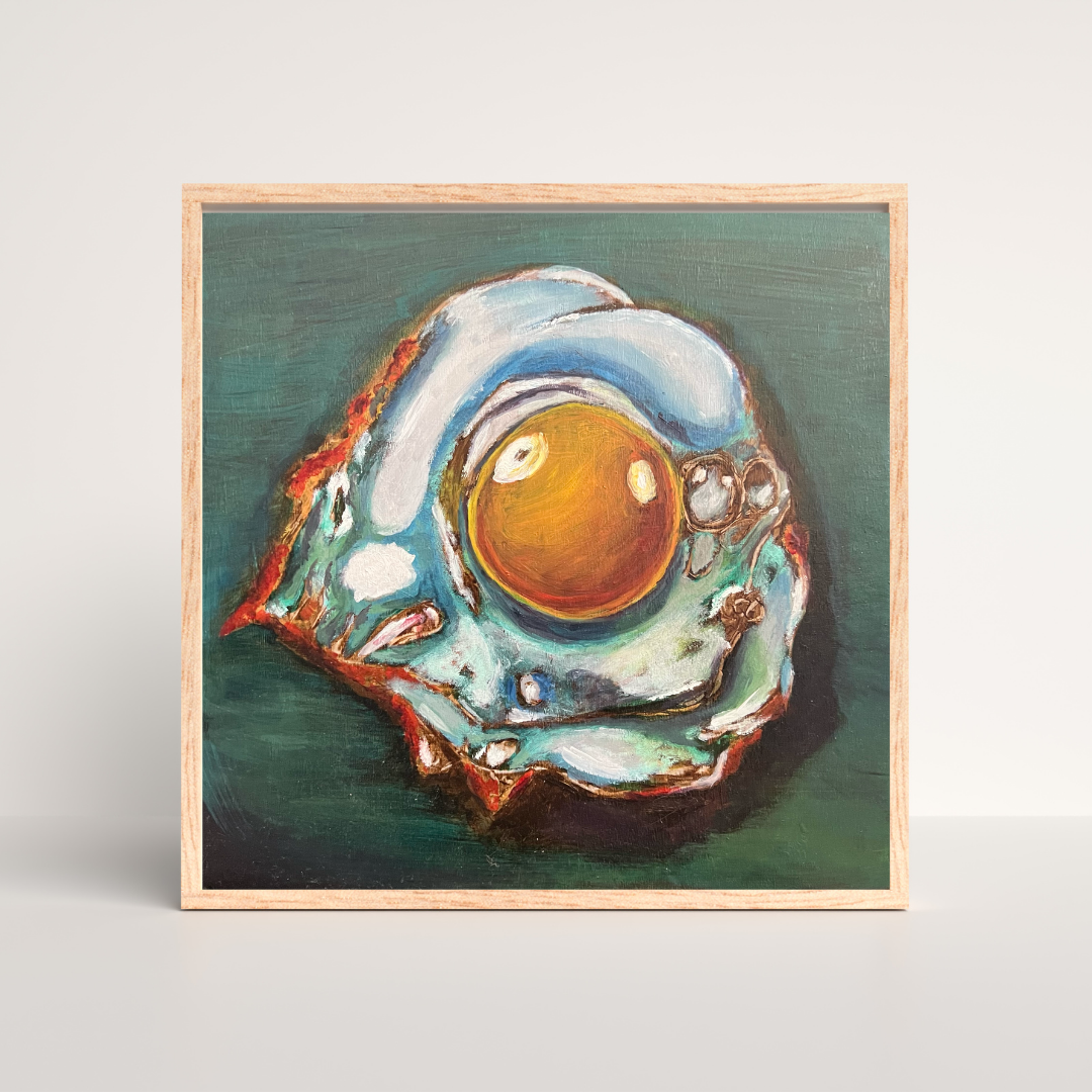 Sunny Side Up Limited Edition Art Print - numbered and signed by Vancouver artist Art by Krit - contemporary food wall art