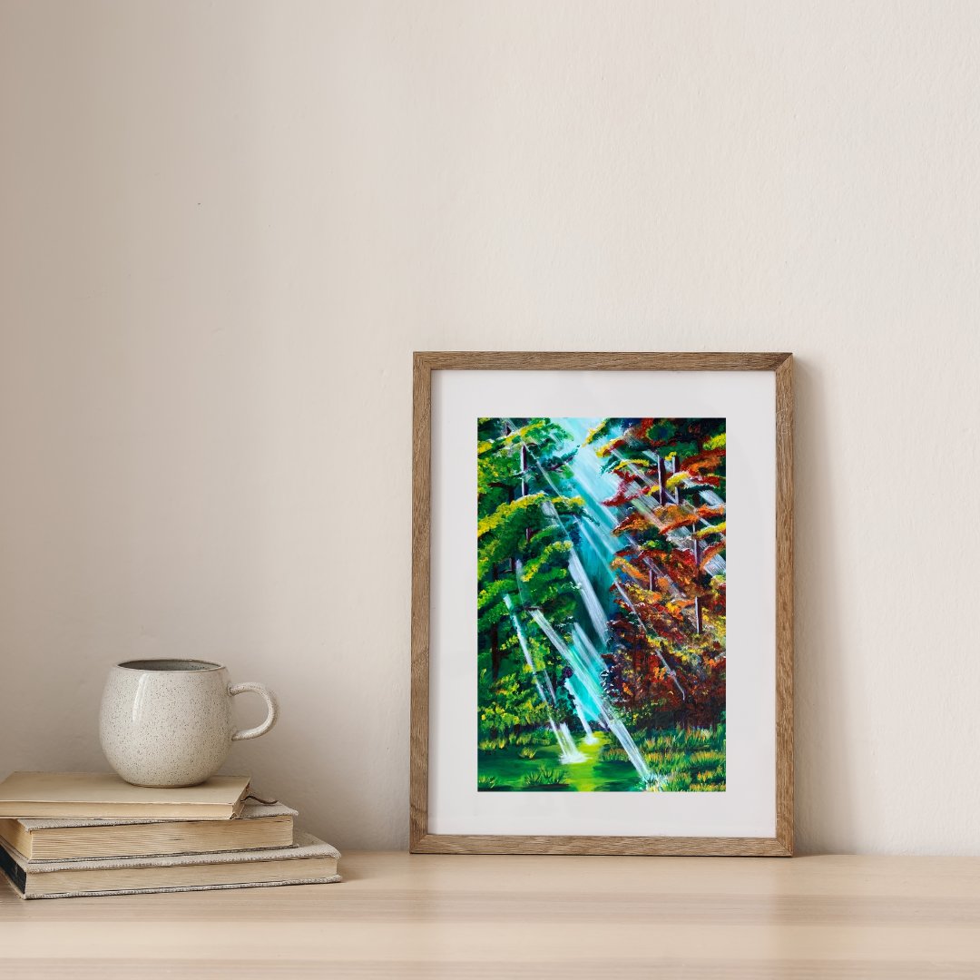 Forest Limited Edition Art Print - numbered and signed by Vancouver artist Art by Krit - contemporary nature wall art