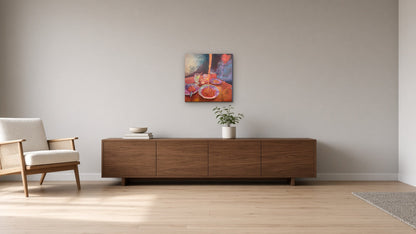 Italian Dinner hanging above a sideboard